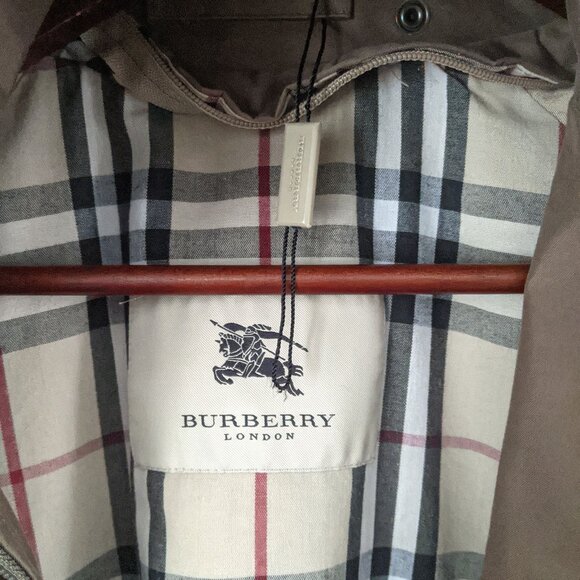 Vintage Burberry Nova Check Trim Rain Jacket Windbreaker Wool Liner Coat Brown - Picture 11 of 16